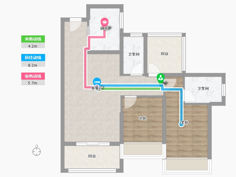 广东省-惠州市-星河臻誉府-70.63-户型库-动静线