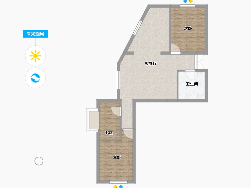 辽宁省-鞍山市-时代华府-62.93-户型库-采光通风