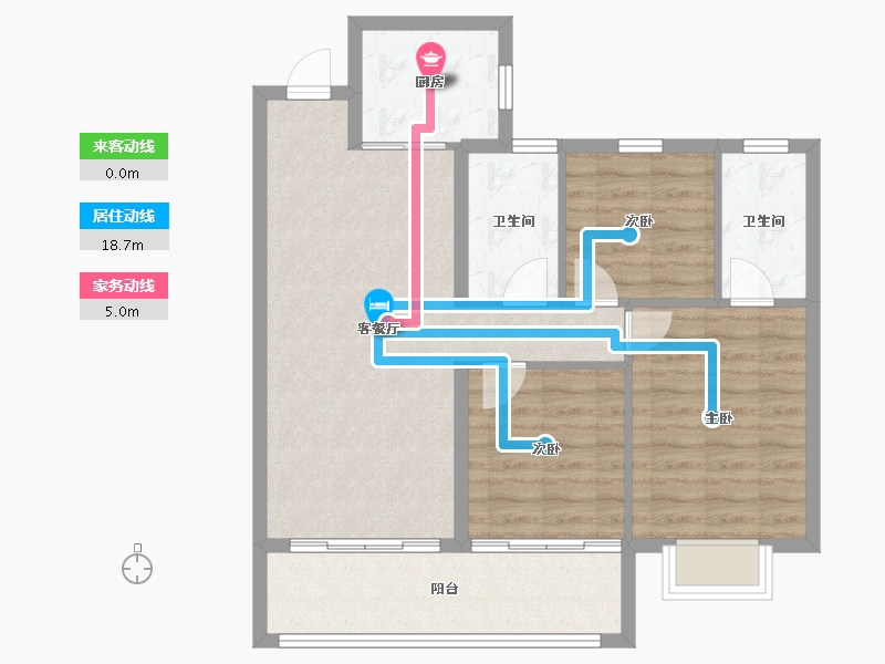 湖北省-宜昌市-兴润兴悦府-81.00-户型库-动静线