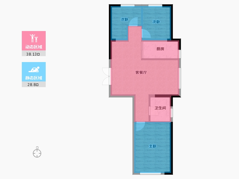 辽宁省-鞍山市-时代华府-59.80-户型库-动静分区