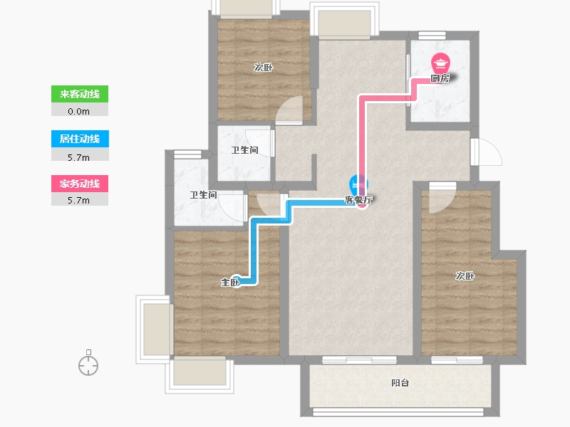 湖北省-宜昌市-宜昌城市旅游客厅国际社区-82.13-户型库-动静线