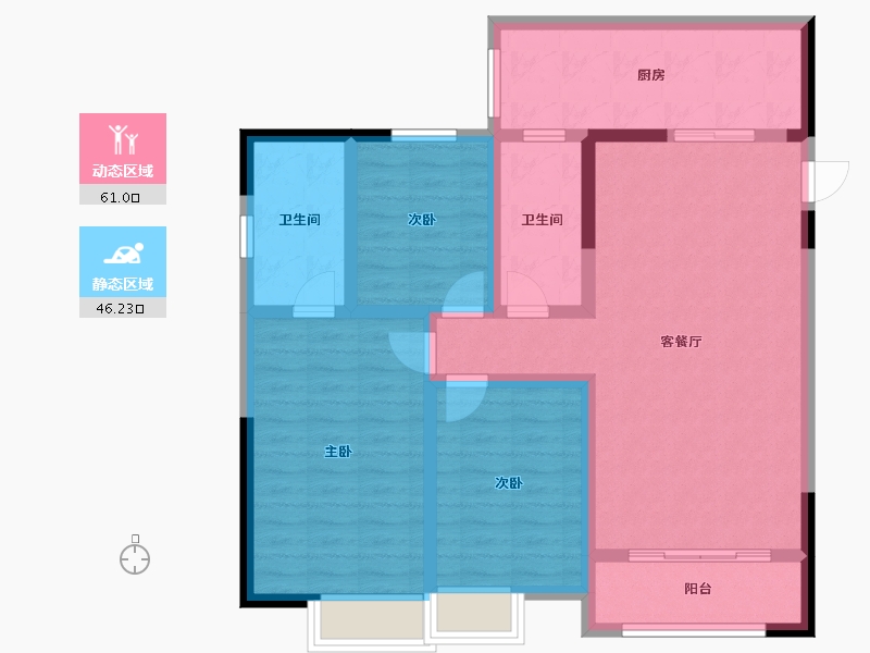 陕西省-安康市-城投中城广场-23.04-户型库-动静分区