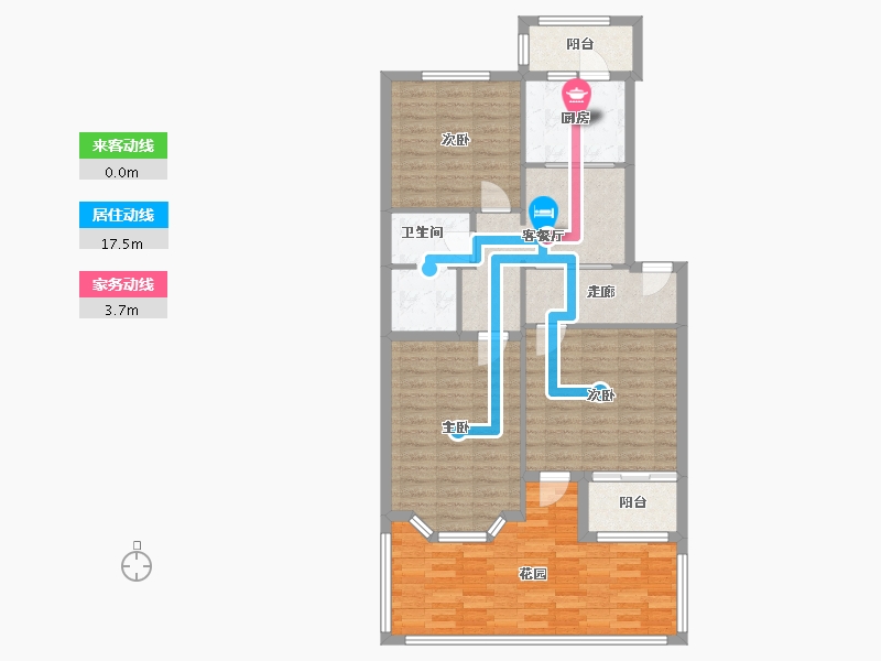 北京-北京市-怡美家园-80.00-户型库-动静线