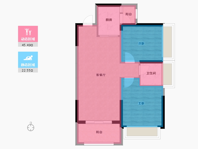 广东省-惠州市-东亚俪景轩-60.39-户型库-动静分区