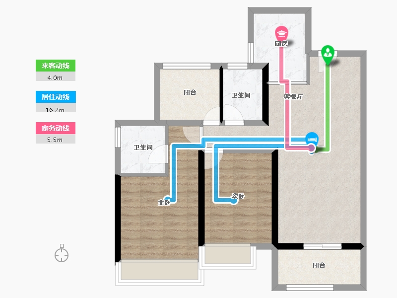 广东省-江门市-保利中央公馆-77.94-户型库-动静线