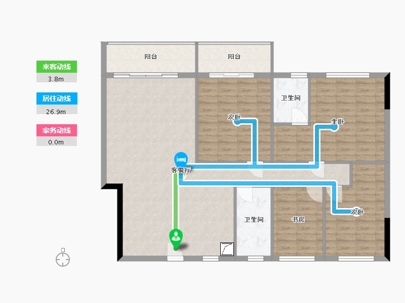 广西壮族自治区-南宁市-凤岭佳园-124.92-户型库-动静线