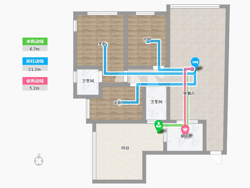 广西壮族自治区-桂林市-阳光新城-104.00-户型库-动静线