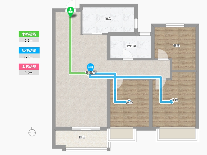 河北省-石家庄市-旭辉滨河江来（原旭辉公元）-77.60-户型库-动静线