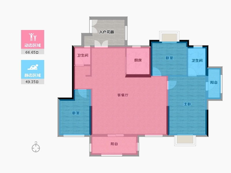 云南省-玉溪市-元江悦府-112.80-户型库-动静分区