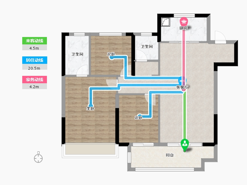 江苏省-徐州市-绿地运河小镇-92.00-户型库-动静线