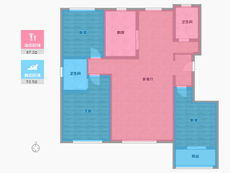 山东省-威海市-紫锦嘉园-123.00-户型库-动静分区