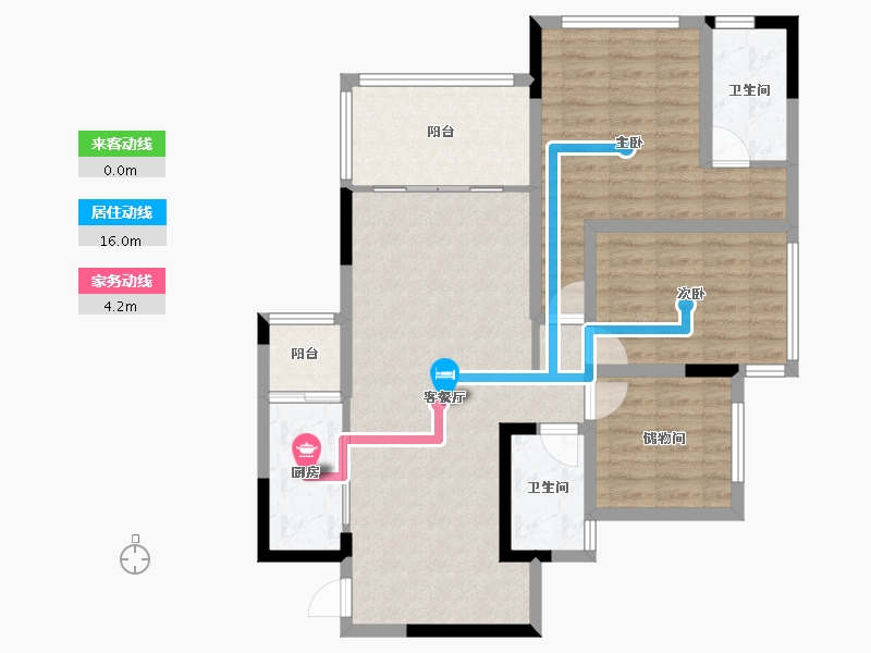 四川省-成都市-空港陆号-98.00-户型库-动静线