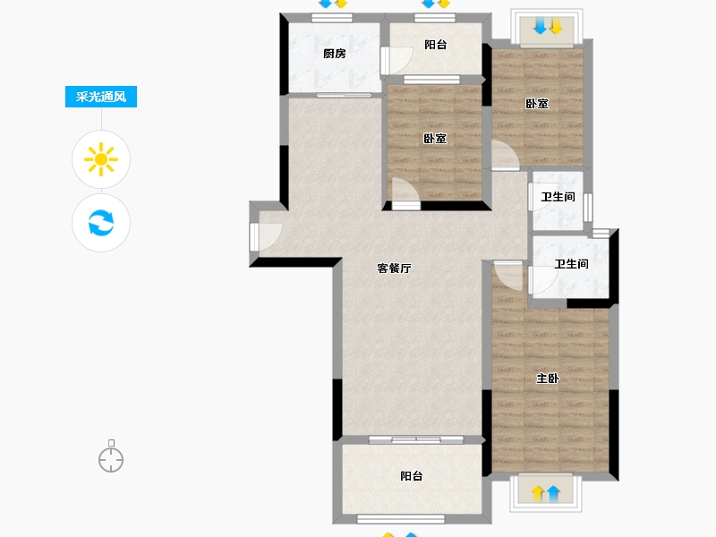 云南省-玉溪市-元江悦府-93.77-户型库-采光通风