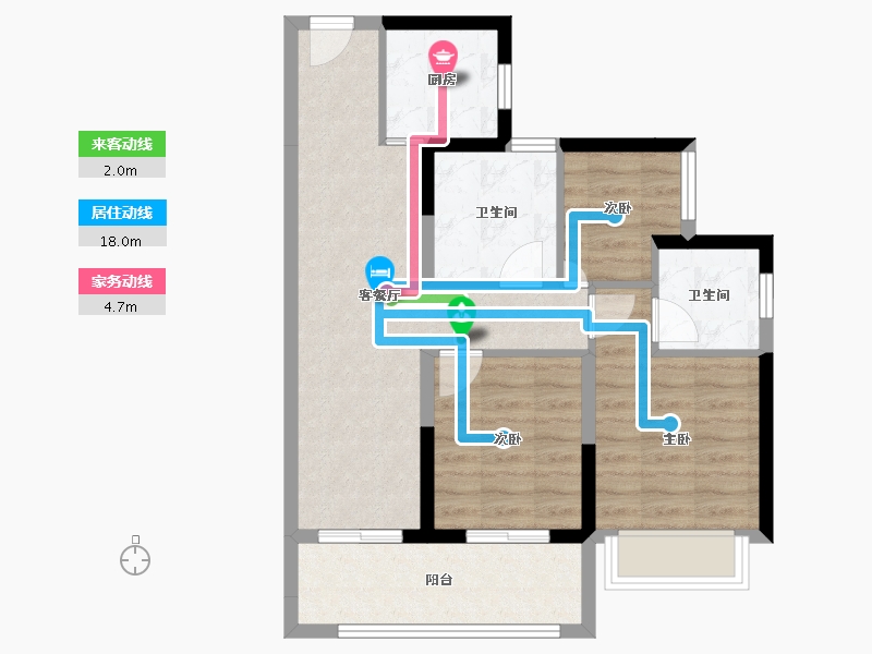 广东省-惠州市-碧桂园伴山云境花园-66.21-户型库-动静线