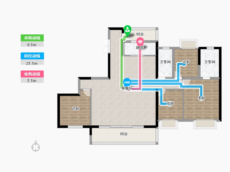 四川省-眉山市-黄龙溪谷-134.12-户型库-动静线