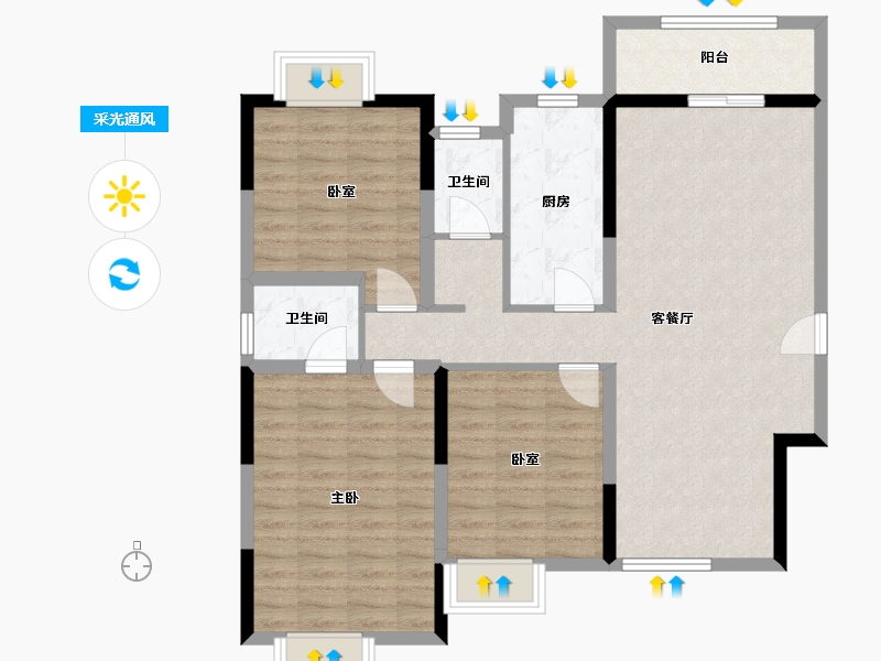 云南省-玉溪市-元江悦府-98.48-户型库-采光通风