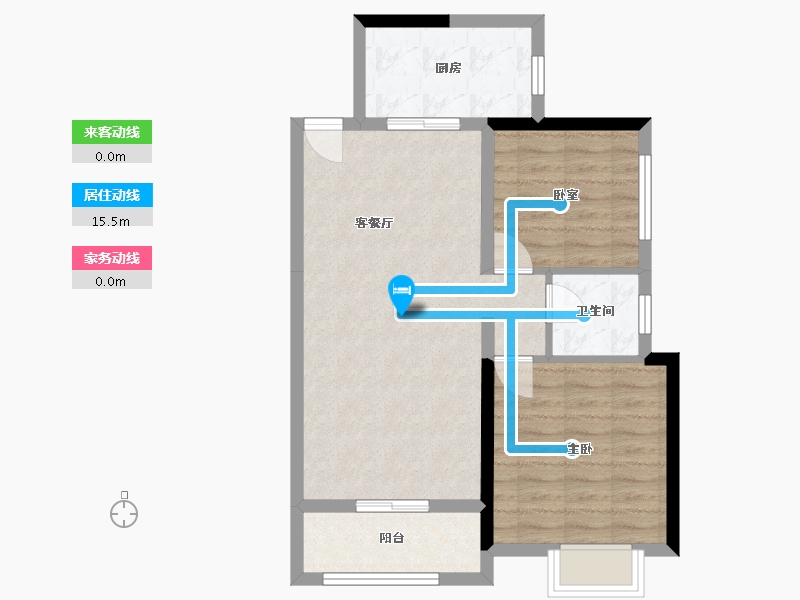 云南省-玉溪市-元江悦府-66.24-户型库-动静线