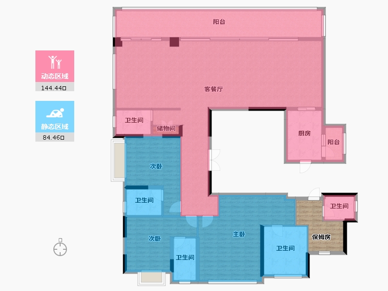 四川省-眉山市-黄龙溪谷-217.97-户型库-动静分区