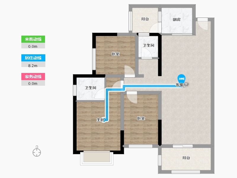 云南省-玉溪市-元江悦府-88.69-户型库-动静线