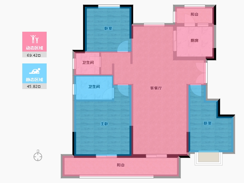 河南省-濮阳市-冶都·玖號院（一期）-103.12-户型库-动静分区