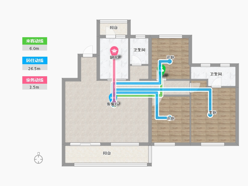 湖北省-宜昌市-联投玖玺台-106.00-户型库-动静线