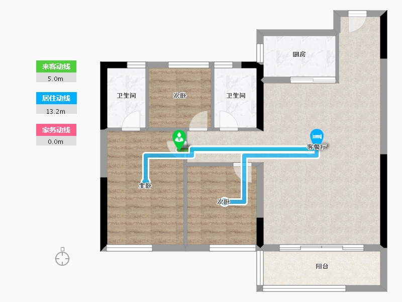 福建省-福州市-中海晋安湖叁号院-80.00-户型库-动静线