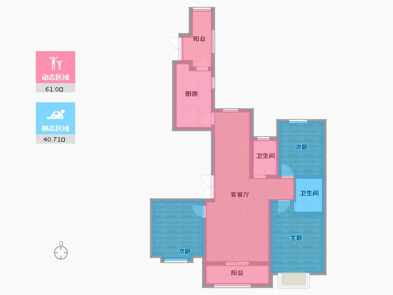 河北省-石家庄市-雅郡小区-89.67-户型库-动静分区