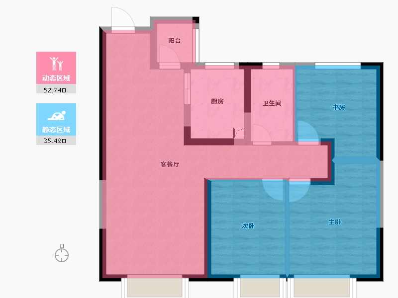 陕西省-西安市-紫薇樾湾府-78.45-户型库-动静分区