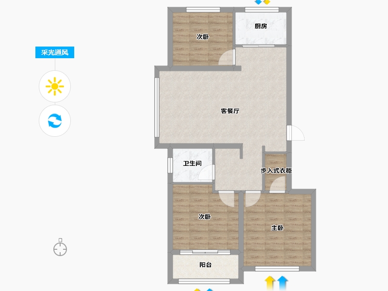 山东省-聊城市-当代卢卡庄园-79.00-户型库-采光通风