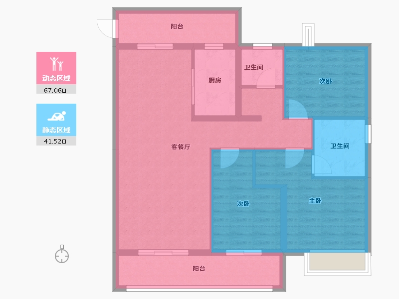 湖北省-宜昌市-联投玖玺台-97.48-户型库-动静分区