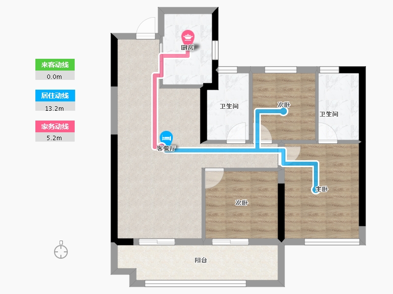 福建省-福州市-保利云上-71.20-户型库-动静线