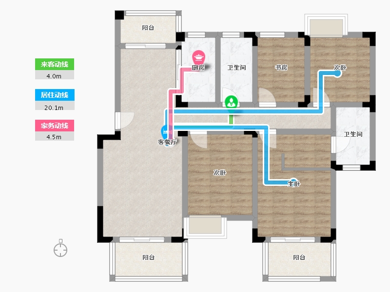 北京-北京市-新建小区-110.00-户型库-动静线