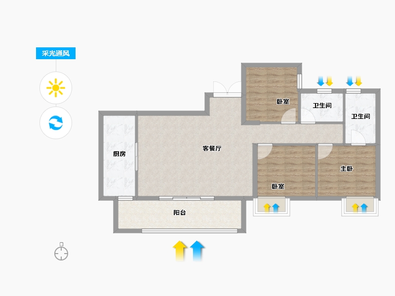 福建省-福州市-榕发悦乐郡-87.99-户型库-采光通风