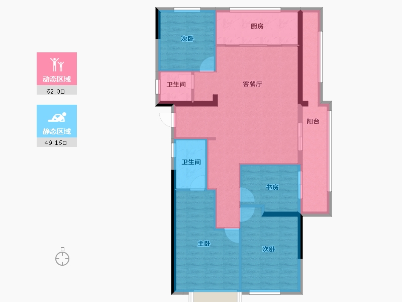 福建省-福州市-中海晋安湖叁号院-100.00-户型库-动静分区