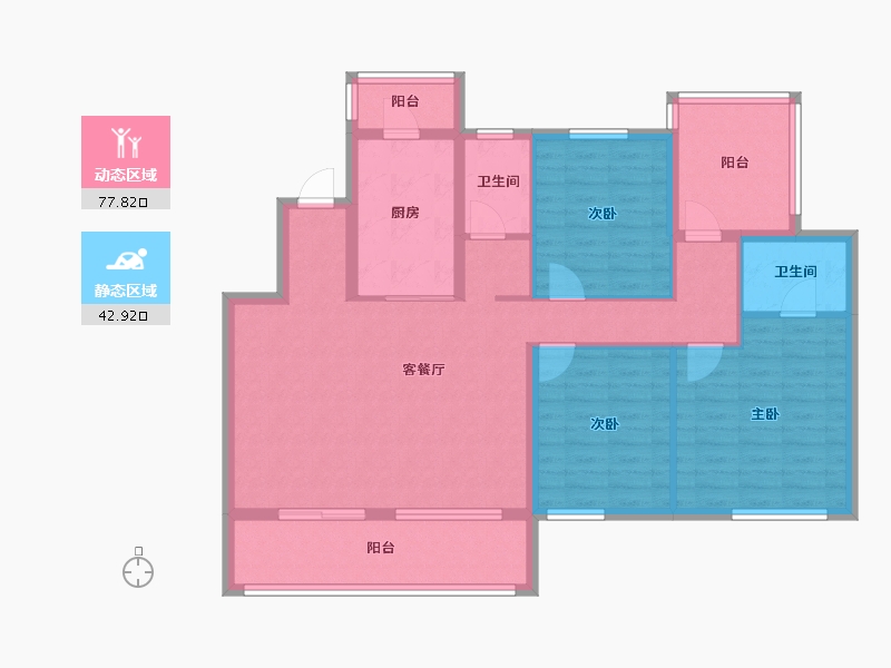 湖北省-宜昌市-联投玖玺台-108.00-户型库-动静分区