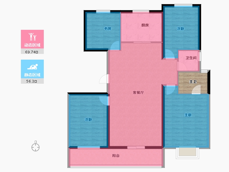 山东省-泰安市-安居·西湖春晓-118.40-户型库-动静分区