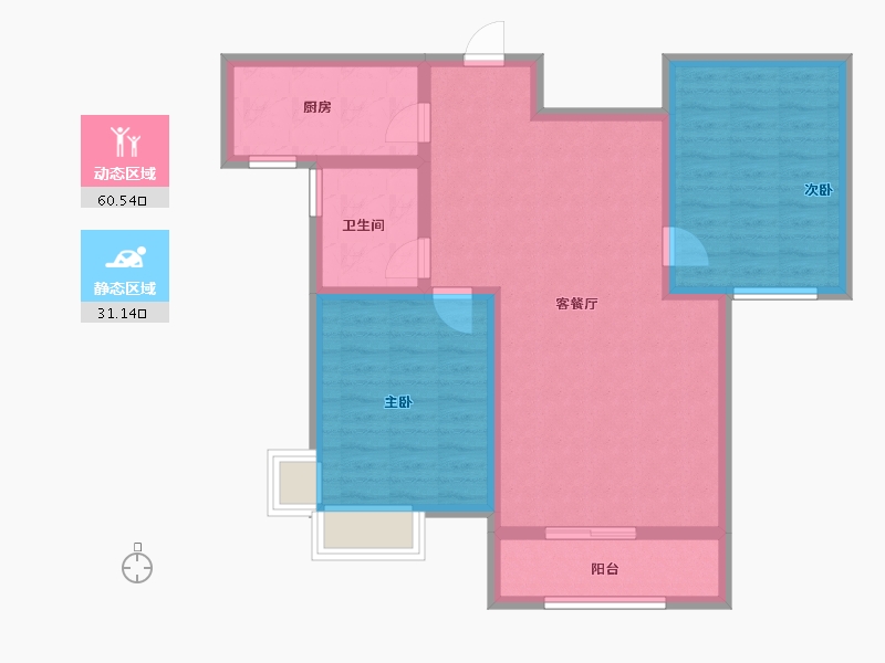 河北省-石家庄市-雅郡小区-81.97-户型库-动静分区