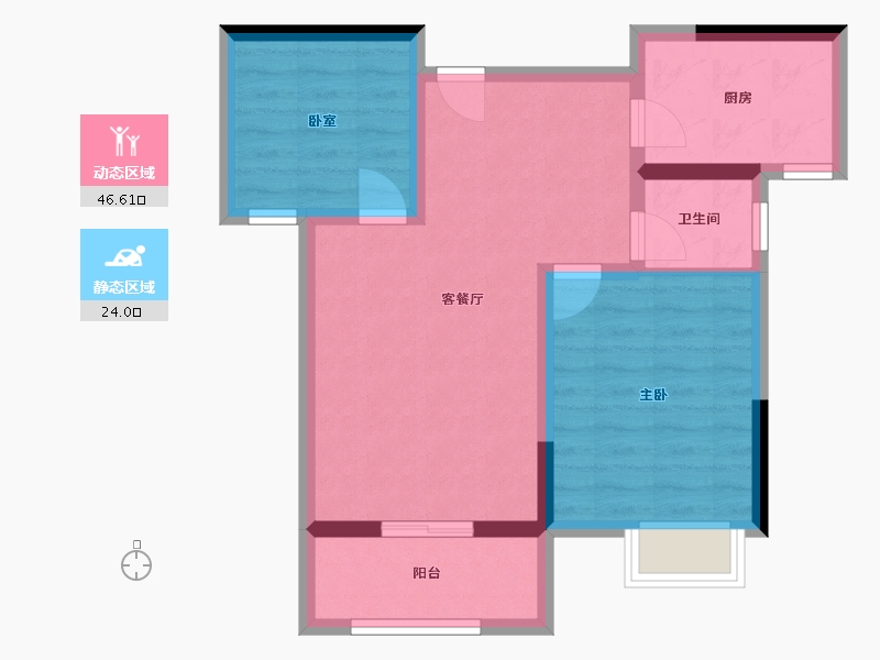 云南省-玉溪市-元江悦府-62.58-户型库-动静分区