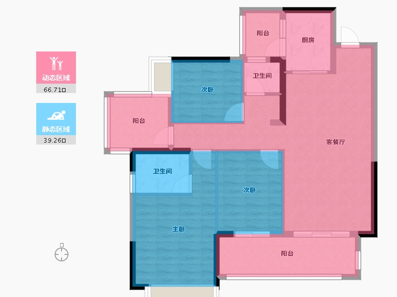 贵州省-六盘水市-麒龙香山美域-96.00-户型库-动静分区