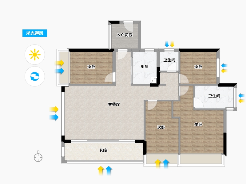 广东省-广州市-五矿招商江天际-107.46-户型库-采光通风