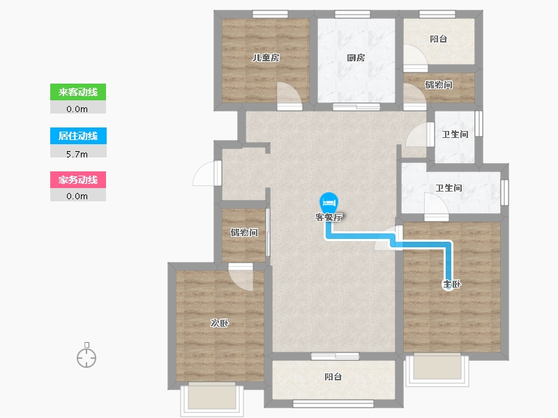 山东省-青岛市-昆仑樾-99.00-户型库-动静线