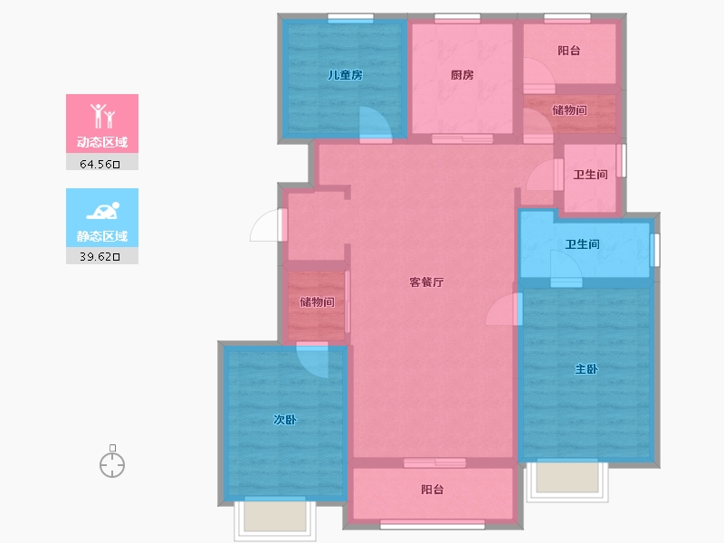 山东省-青岛市-昆仑樾-99.00-户型库-动静分区