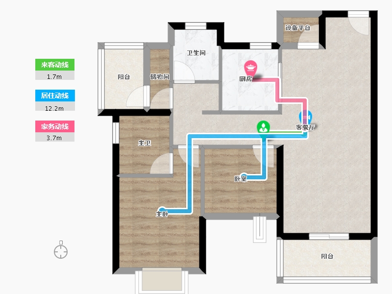 广东省-河源市-龙光城-71.20-户型库-动静线