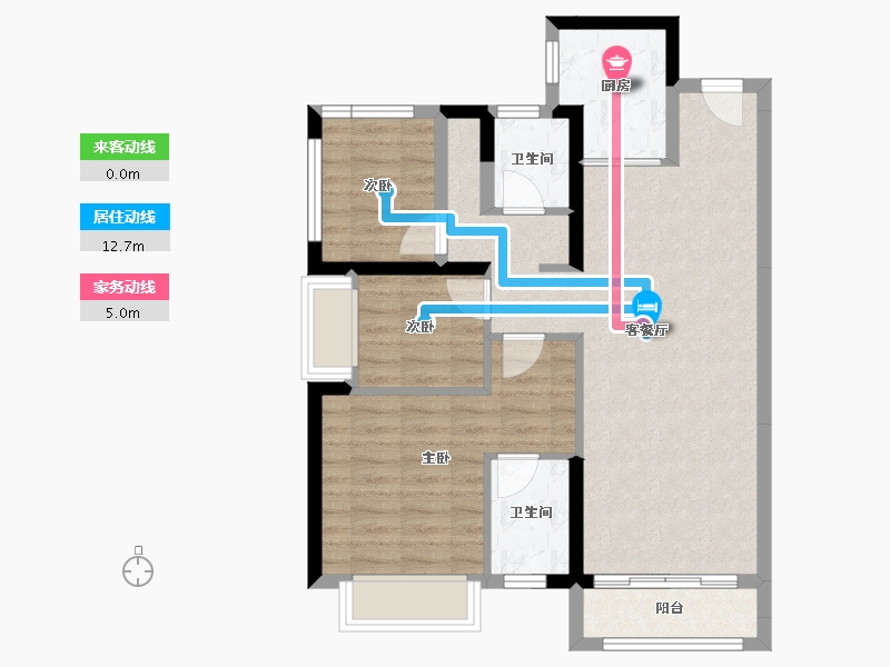 广东省-惠州市-新城香悦澜山-74.99-户型库-动静线