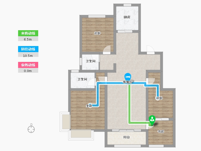 陕西省-宝鸡市-太白阅山-96.61-户型库-动静线