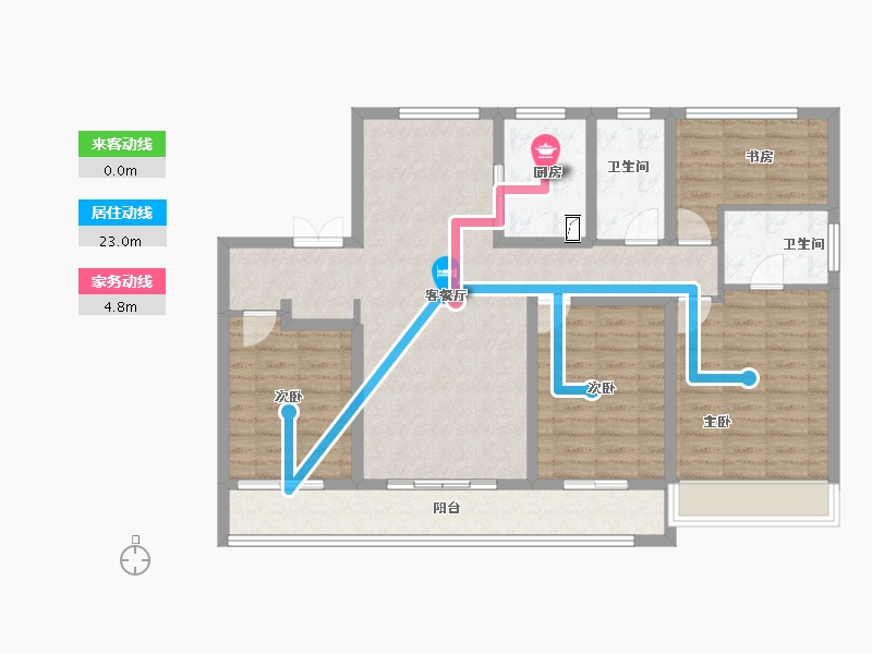 江苏省-镇江市-蓝城·桂语兰庭-108.80-户型库-动静线