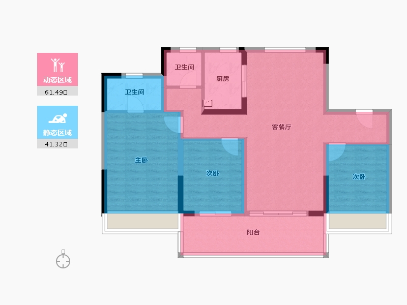 江苏省-镇江市-中南·上悦诗苑-92.01-户型库-动静分区