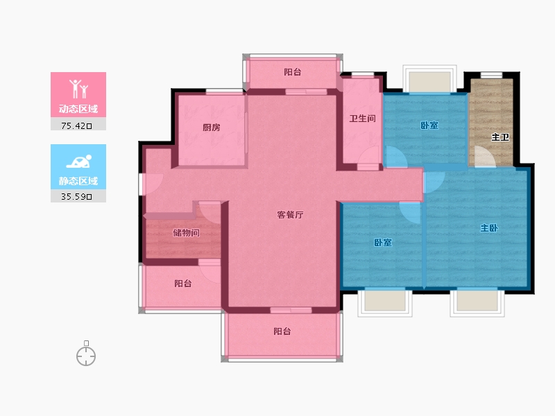 广东省-河源市-龙光城-104.01-户型库-动静分区