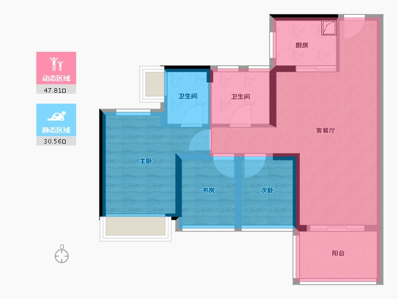 广东省-广州市-越秀·大学·星汇城-68.80-户型库-动静分区