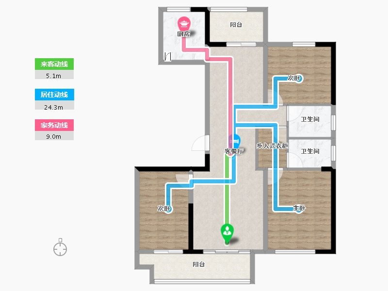 江苏省-镇江市-蓝城·桂语兰庭-110.40-户型库-动静线